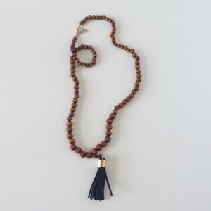 🔴CLEARANCE🔴 Beaded Necklace with Blue Tassel
